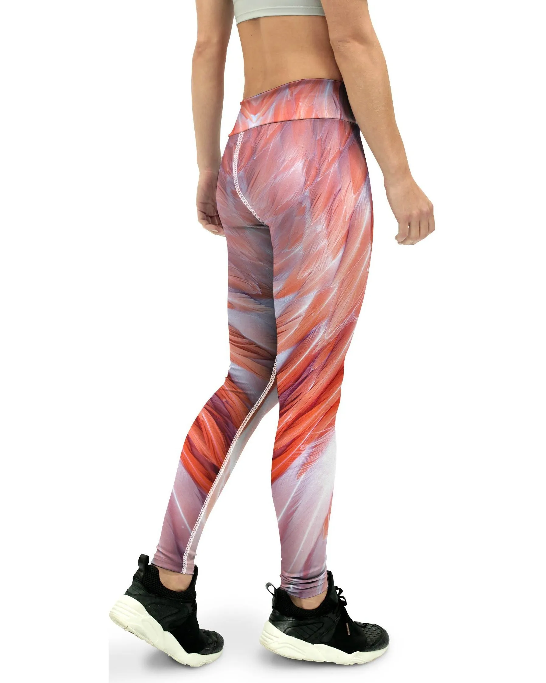 Flamingo Feathers Yoga Pants