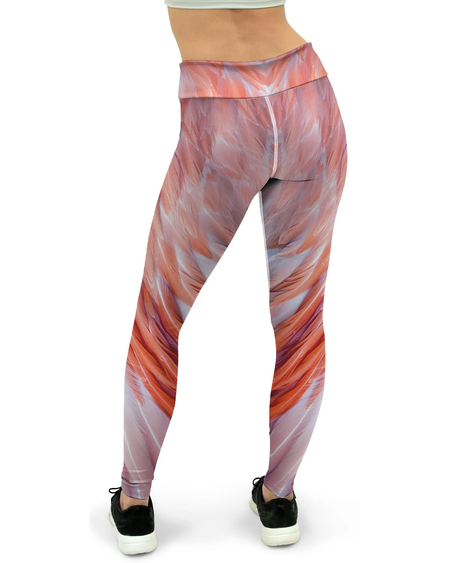 Flamingo Feathers Yoga Pants