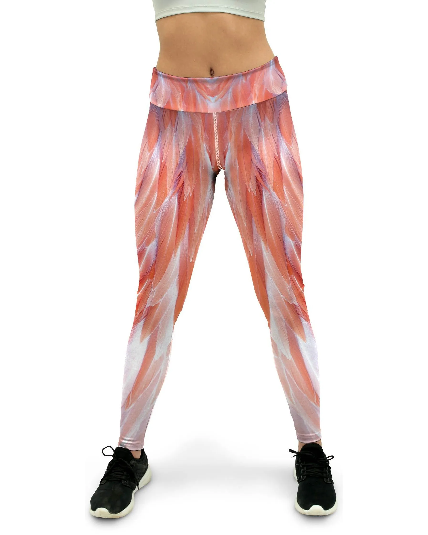 Flamingo Feathers Yoga Pants