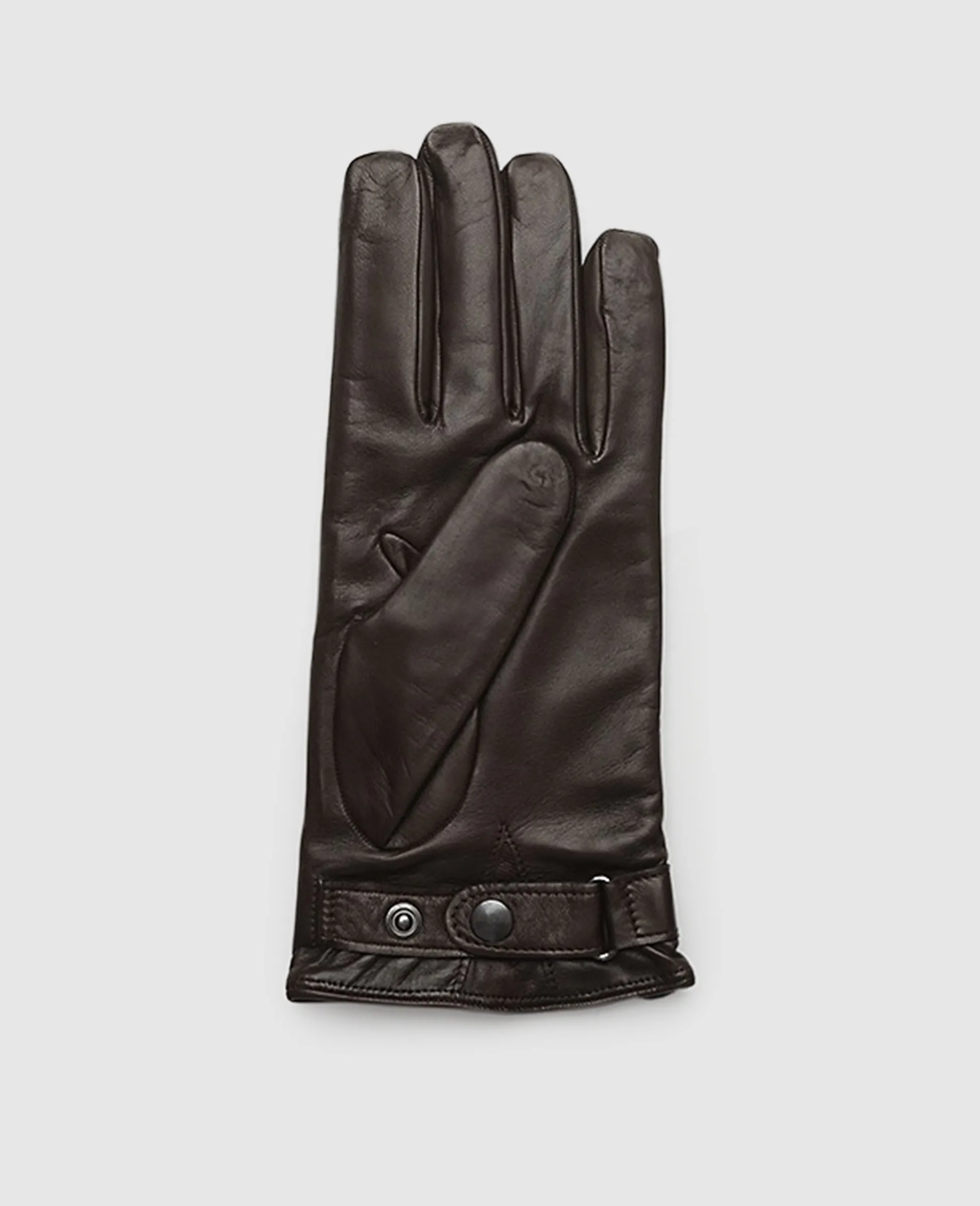 Gloves with stitching - Dark Brown