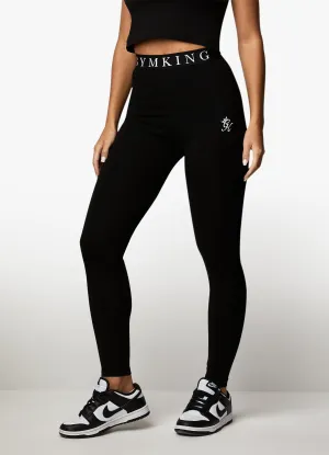 Gym King Linear Tape Legging - Black