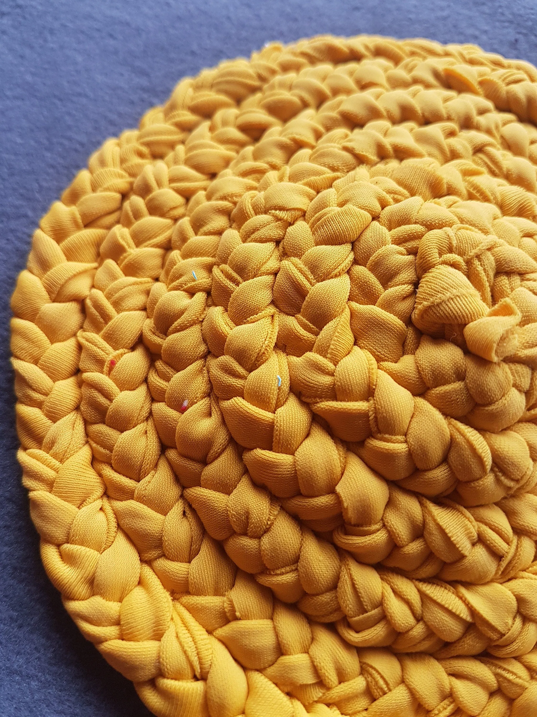 Handmade Round Coaster Mustard Yellow