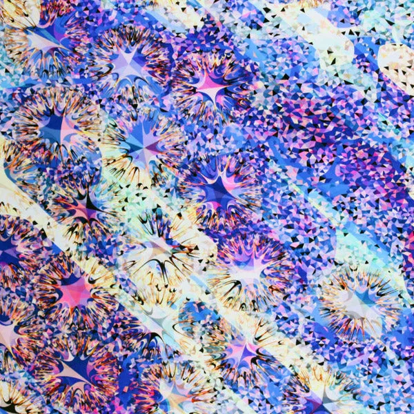 Kaleidoscope in Nature Printed Spandex | Blue Moon Fabrics