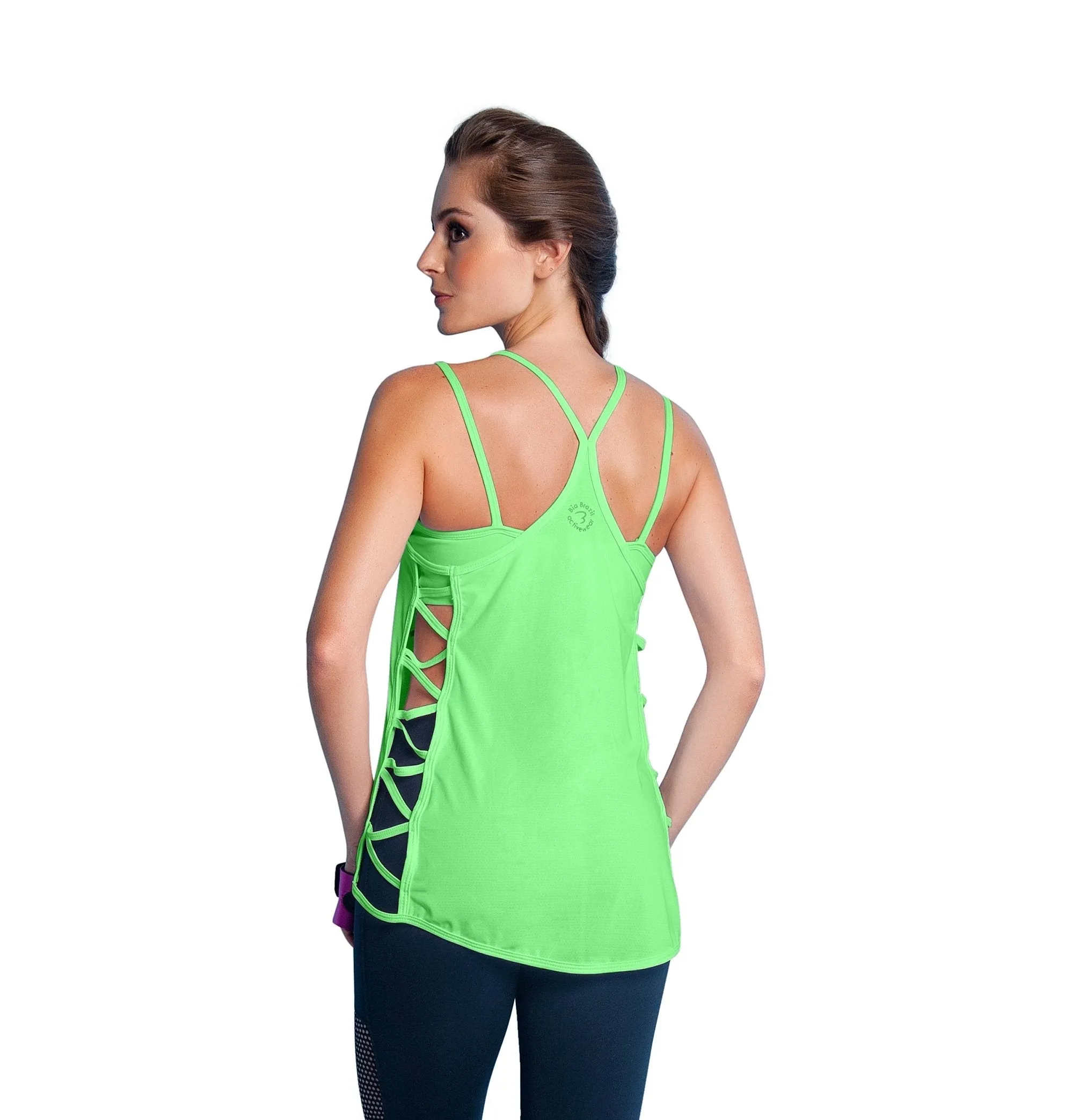 Last Chance! Bia Brazil Activewear Gym And Tonic Tank TT4479 Lime