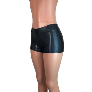 Low Rise Booty Shorts - Black Sparkle