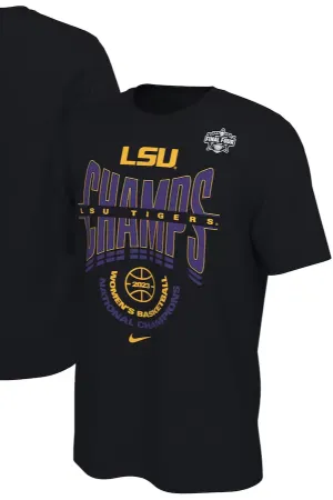 LSU Tigers 2023 Women's Basketball National Championship Locker Room Men's T-Shirt