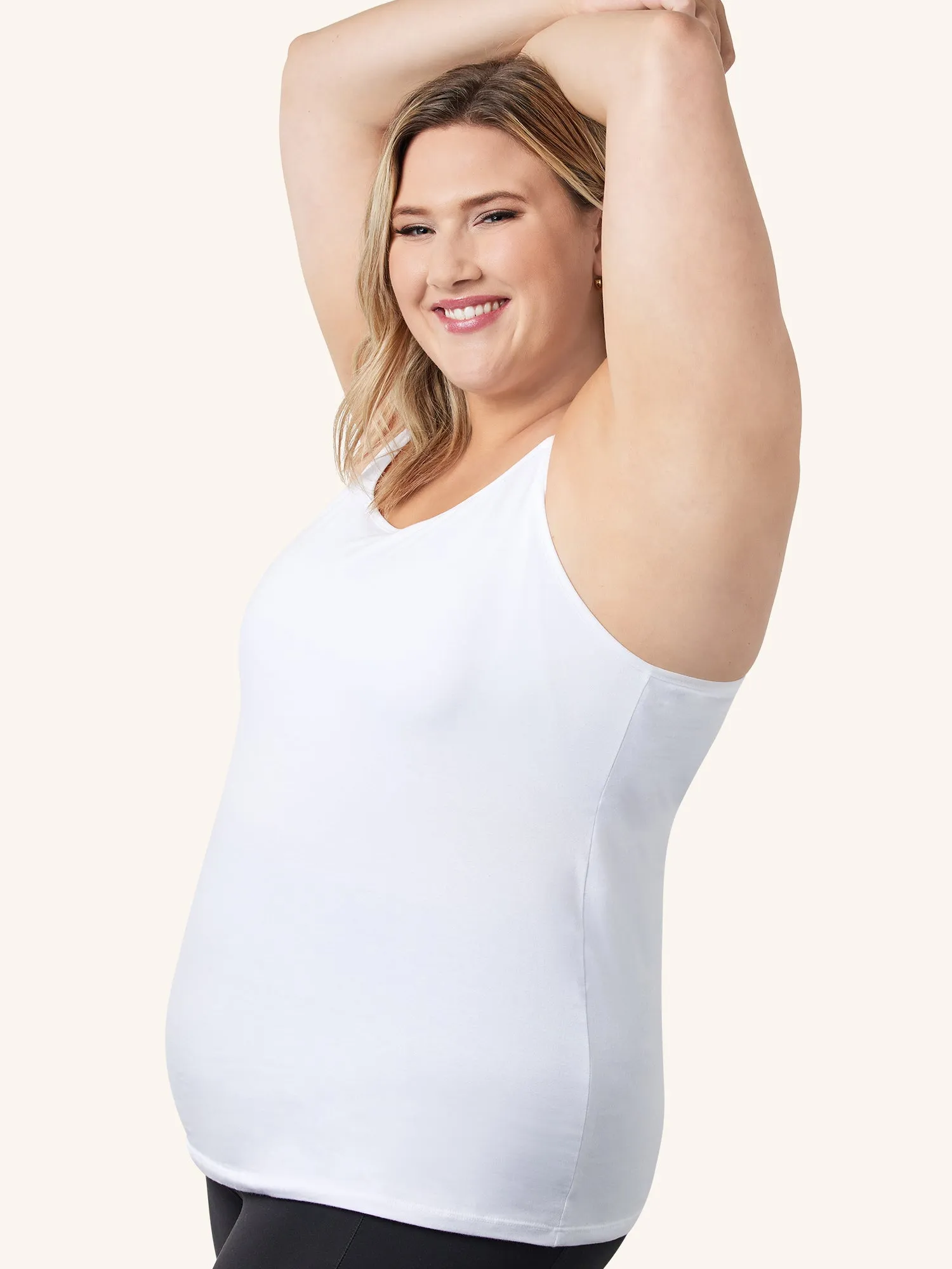 Maternity to Nursing Tank With Built-In Nursing Bra