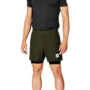 Men's 2 in 1 Pace Shorts 5" - Green