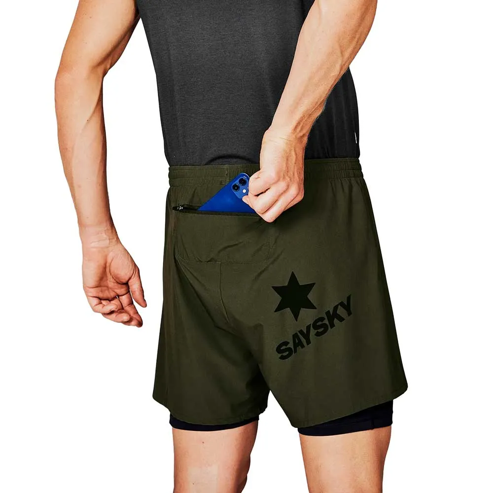 Men's 2 in 1 Pace Shorts 5" - Green