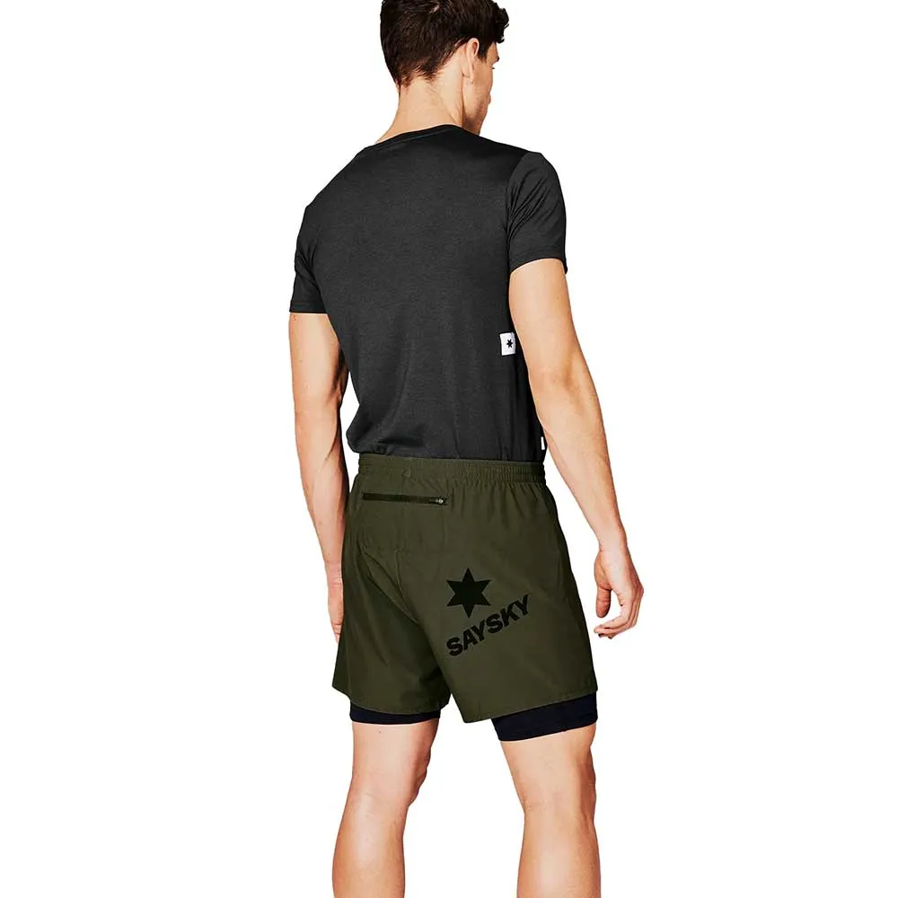 Men's 2 in 1 Pace Shorts 5" - Green