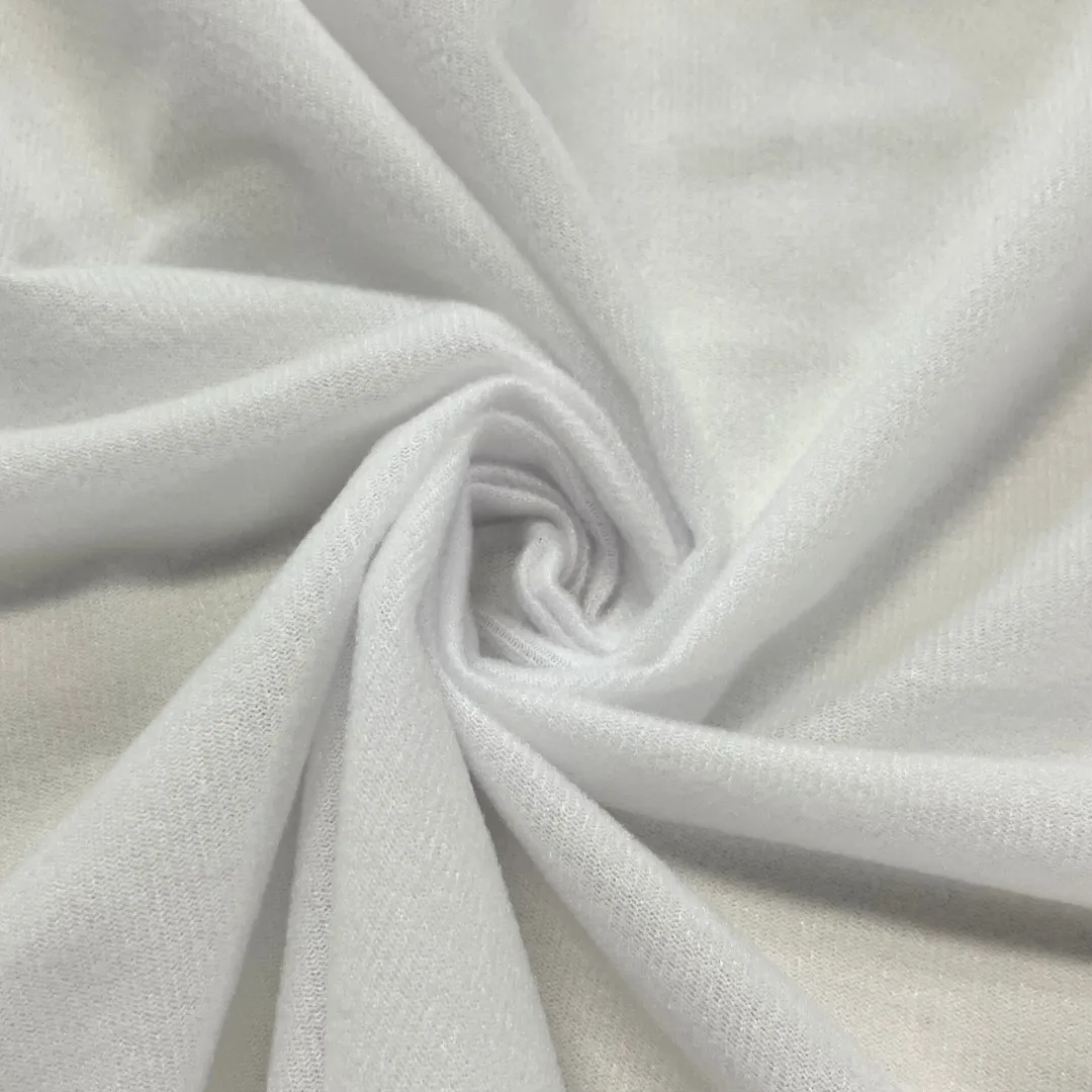 Mid-Weight Brushed Polyester Tricot - White (Sold as 10 Yd & 100 Yd Rolls)