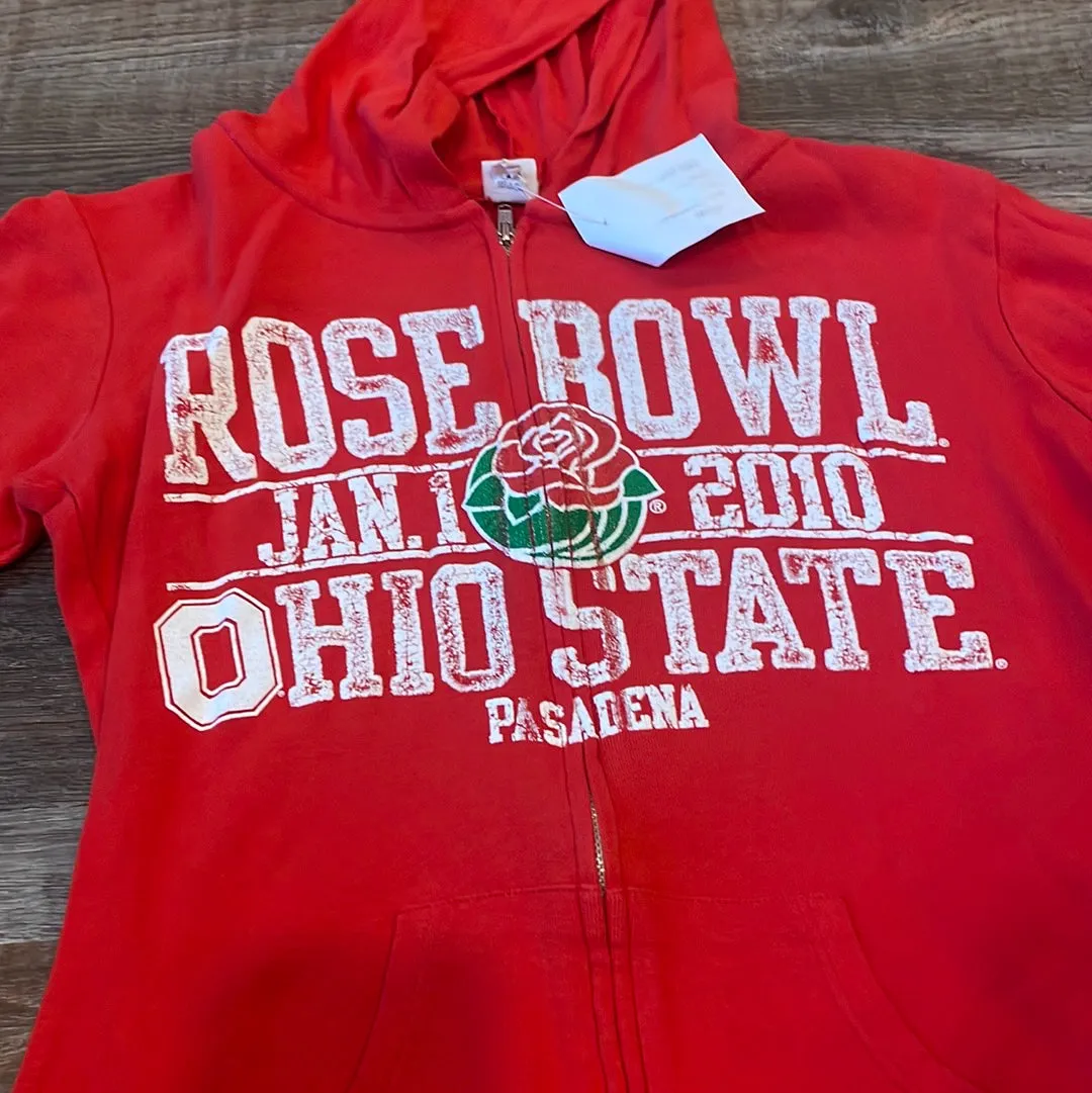 NCAA Ohio State Buckeyes Retro Rose Bowl zip hoodie girls size medium