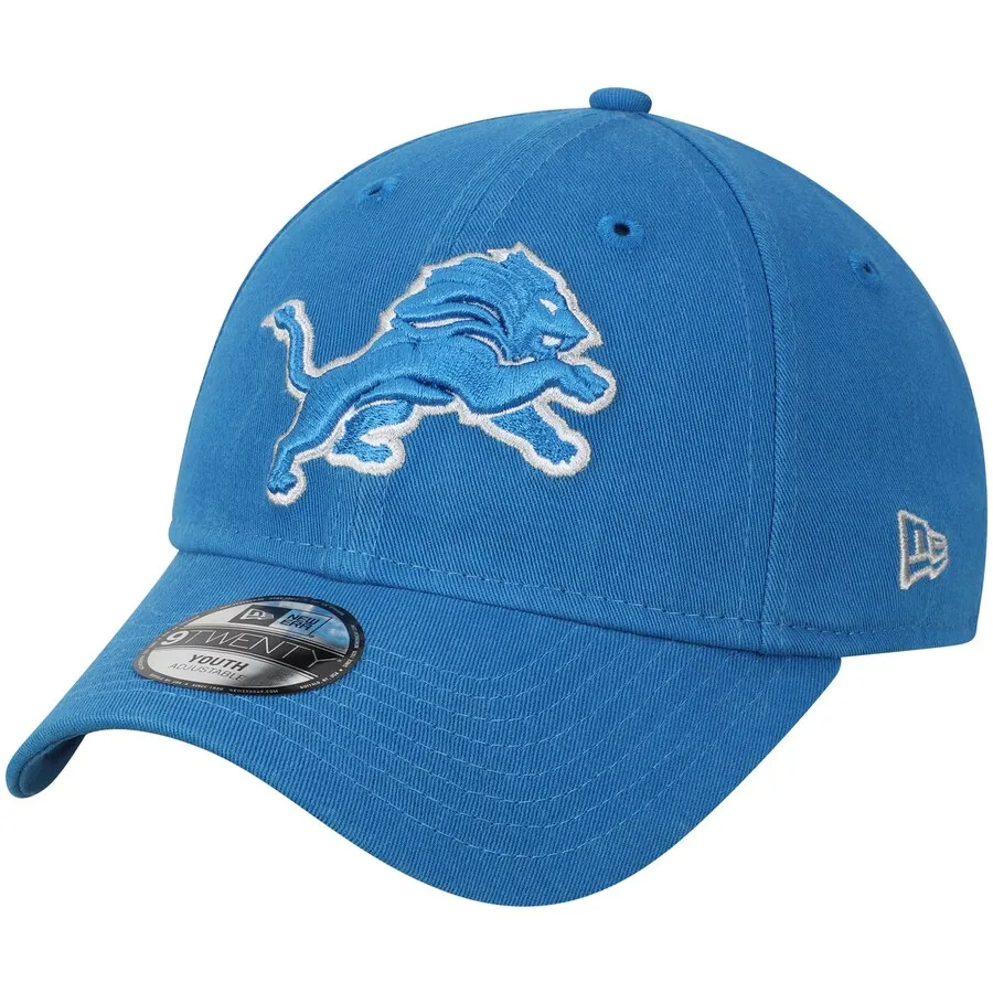 New Era Youth Detroit Lions Primary Core Classic 9Twenty Adjustable Hat / Blue