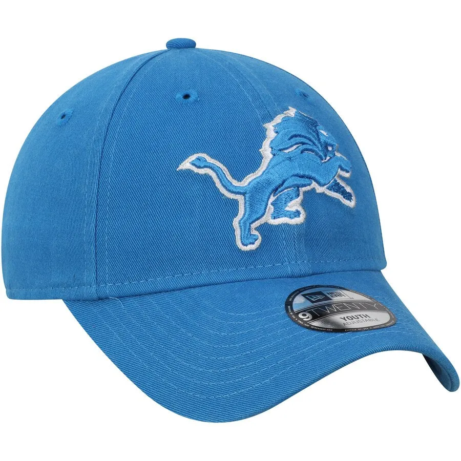 New Era Youth Detroit Lions Primary Core Classic 9Twenty Adjustable Hat / Blue