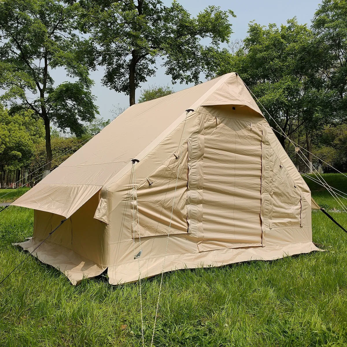 Outdoor Waterproof Anti-UV Camping Lodge Tent 2.1M*3M Quick Open Inflatable Cabin Tent