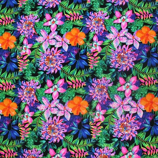 Pandora's Garden Printed Spandex | Blue Moon Fabrics