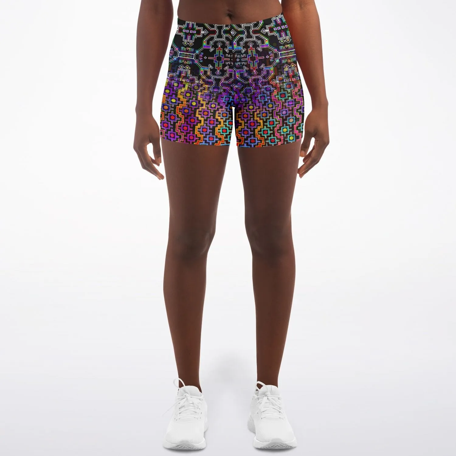 Prismatic Rainbow Legging Shorts