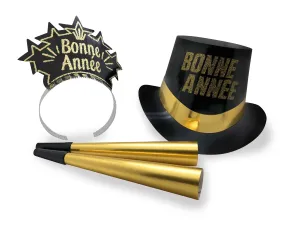 "Bonne Année" Gold Dust New Year French Party Kit for 50 people