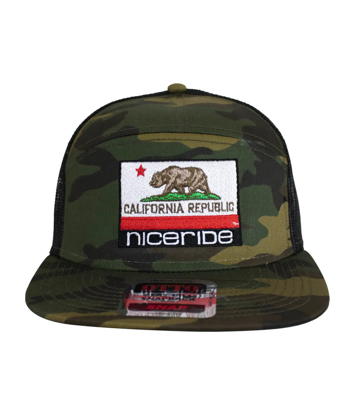 "California Flag" OTTO Unisex 7 Panel Trucker Hat