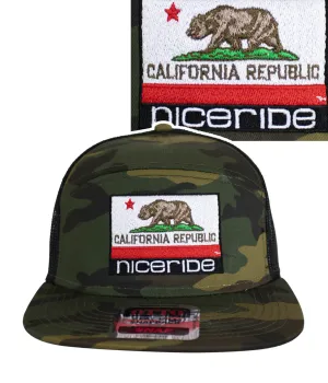 "California Flag" OTTO Unisex 7 Panel Trucker Hat