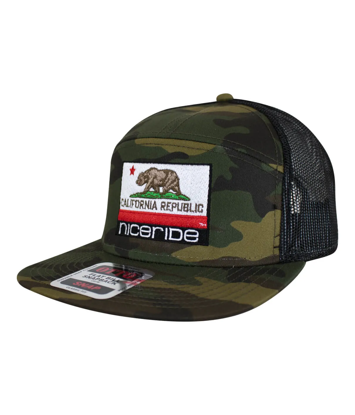 "California Flag" OTTO Unisex 7 Panel Trucker Hat