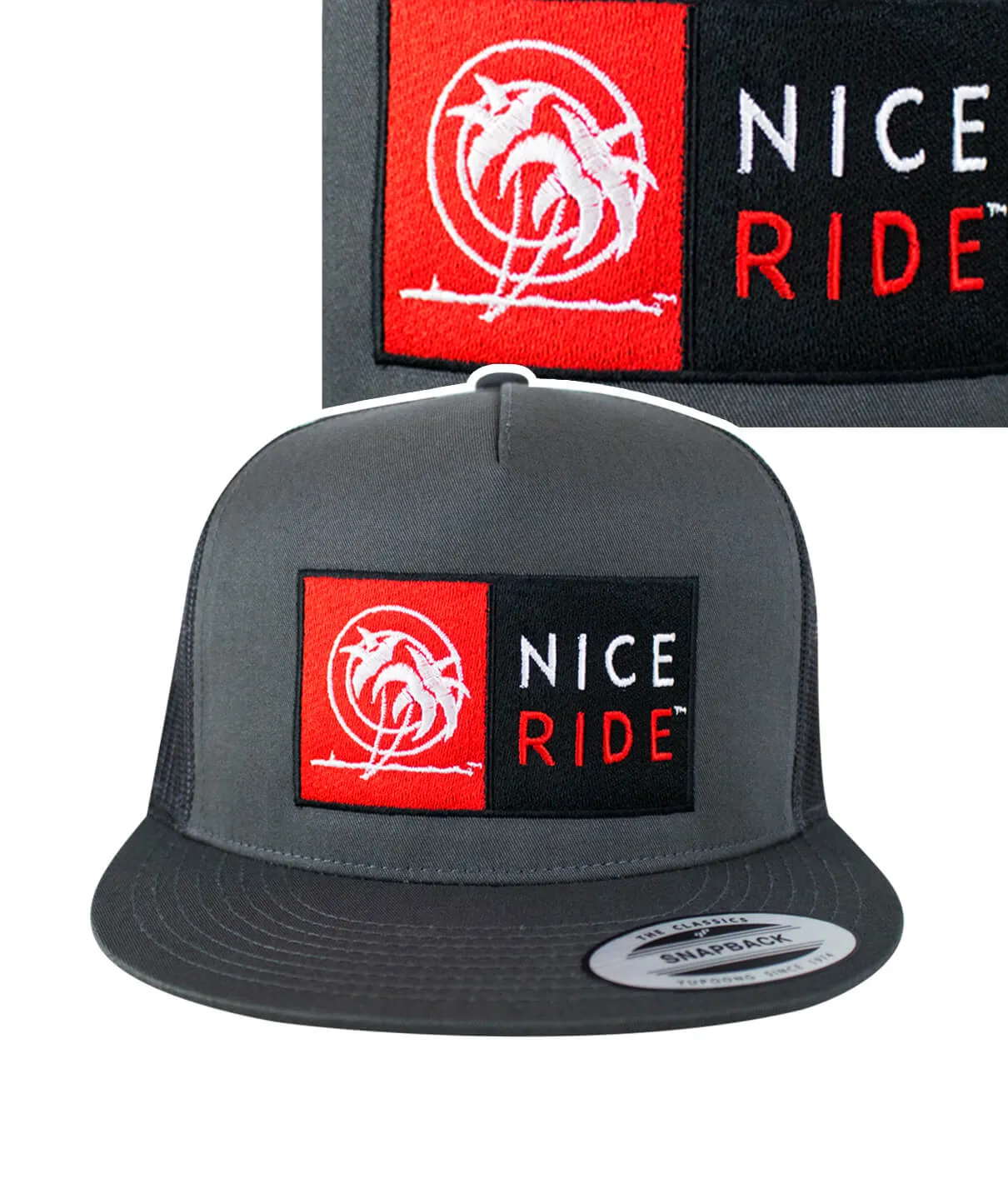 "N-R Combo" Charcoal Trucker  Baseball Hat