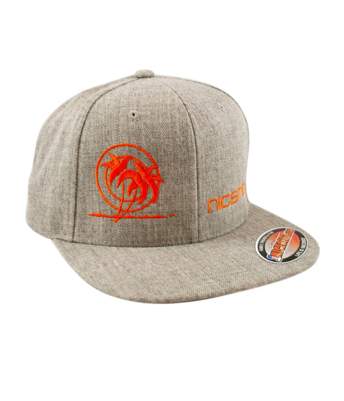 "Palm Tower" Heather Grey Snapback Hat