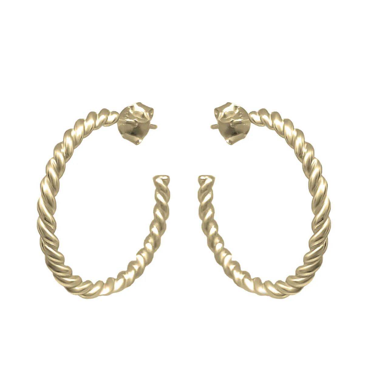 Rope Stud Hoops