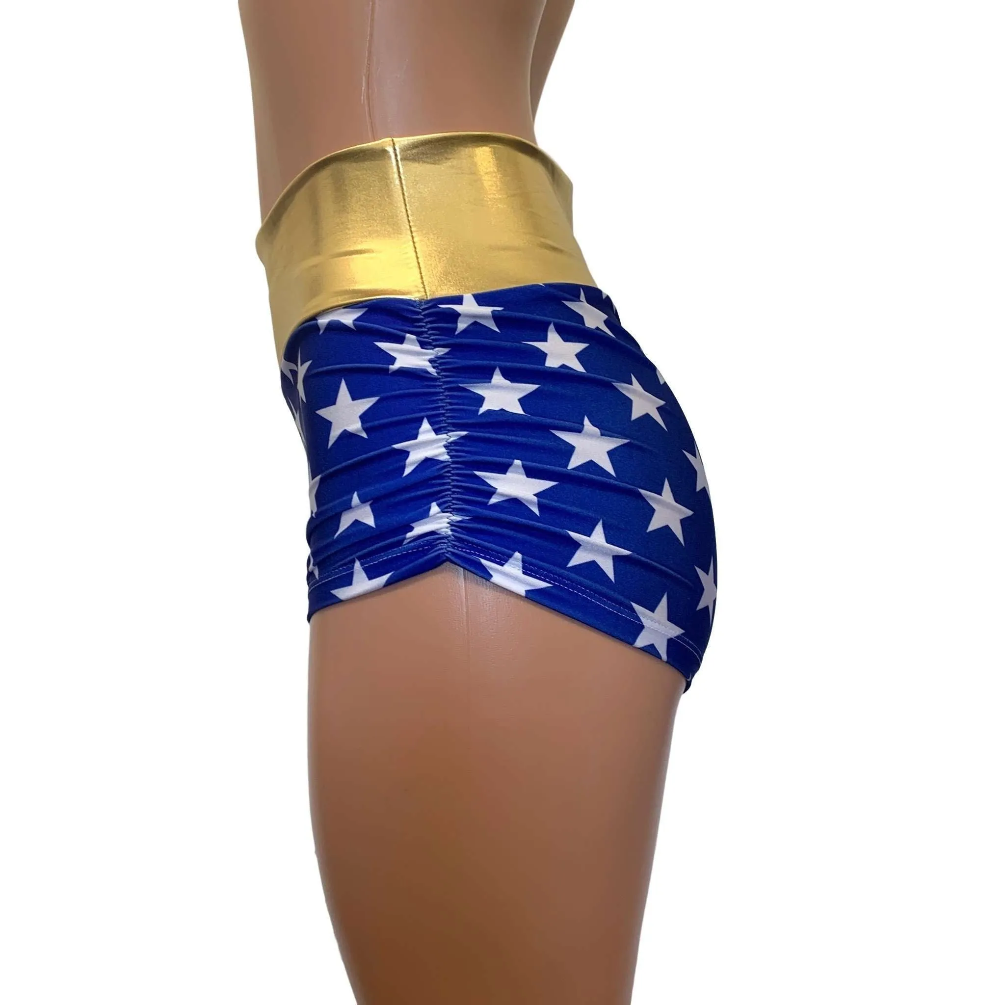 Ruched Booty Shorts - Wonder Woman