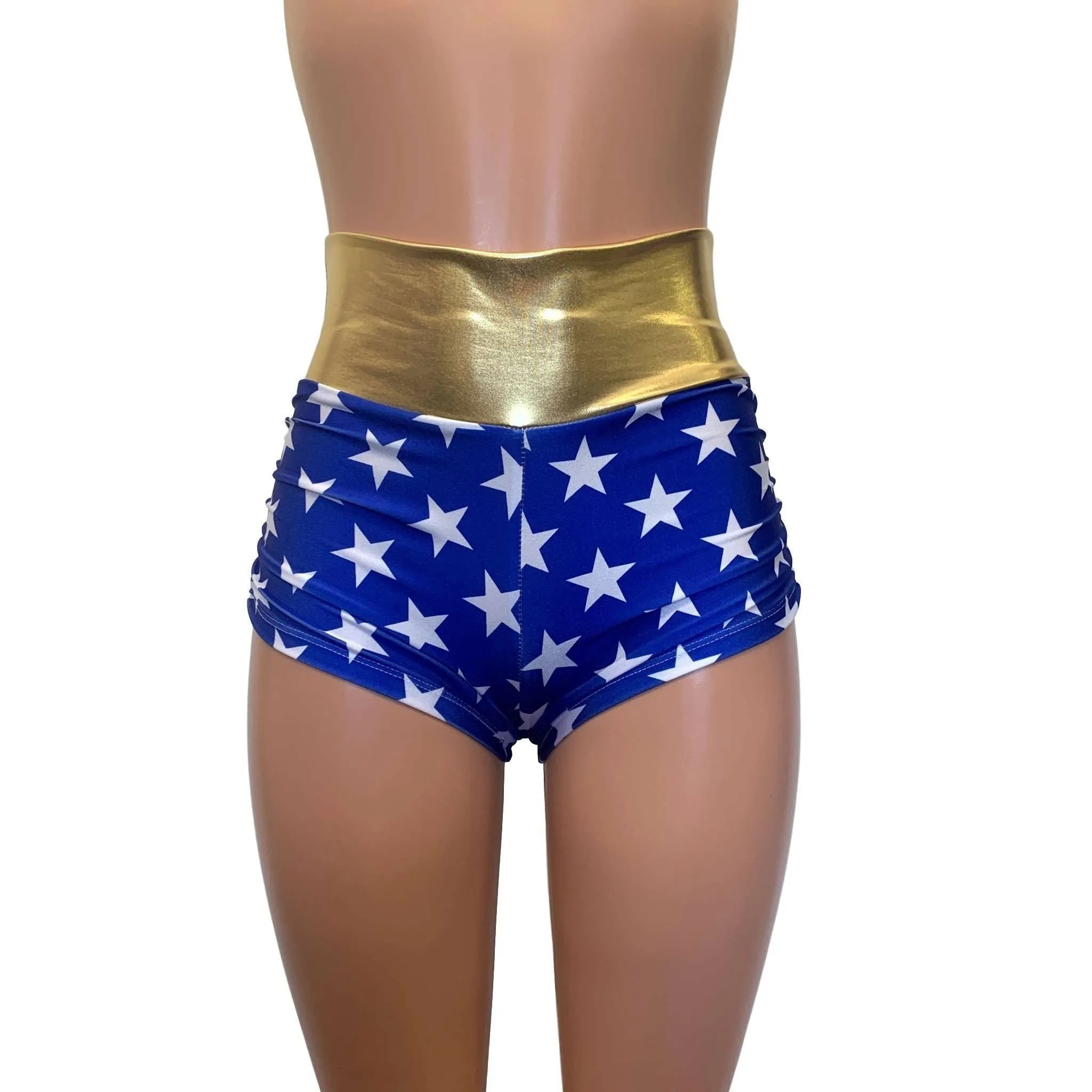 Ruched Booty Shorts - Wonder Woman