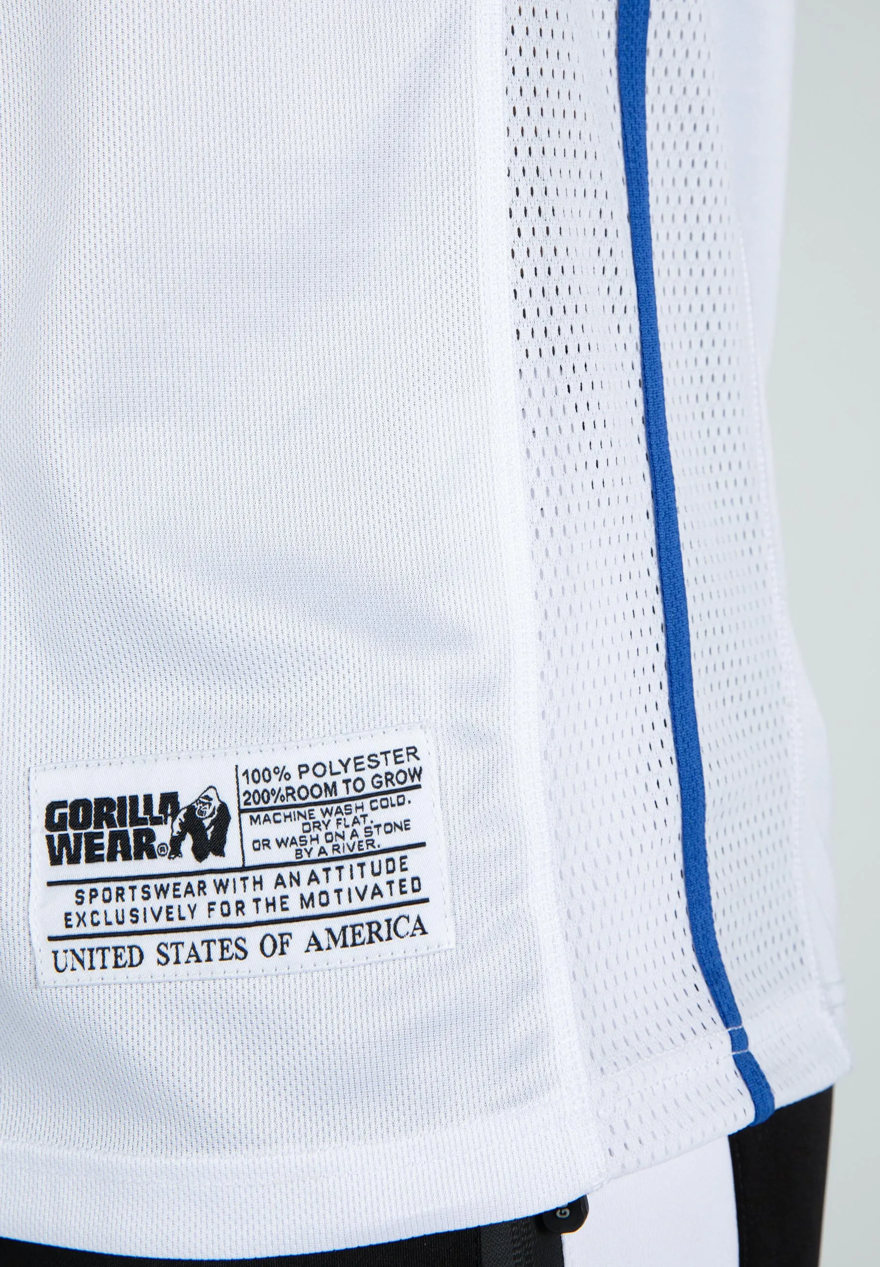 San Mateo Jersey Tank Top - White/Blue