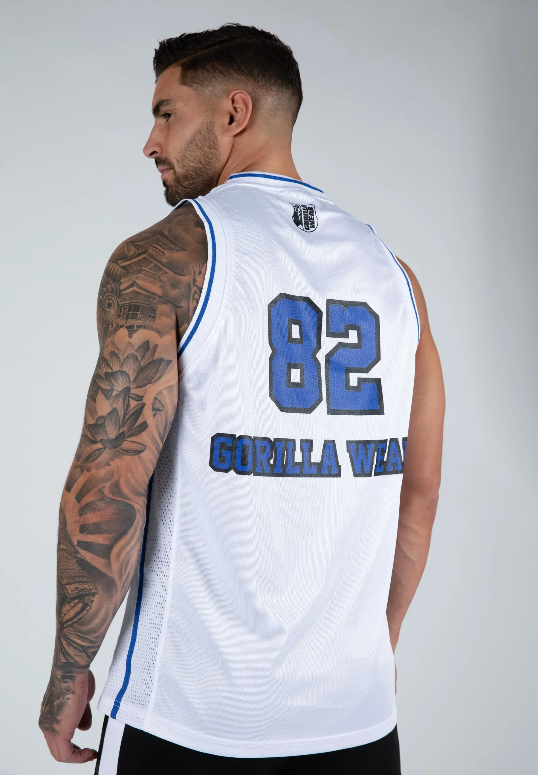 San Mateo Jersey Tank Top - White/Blue