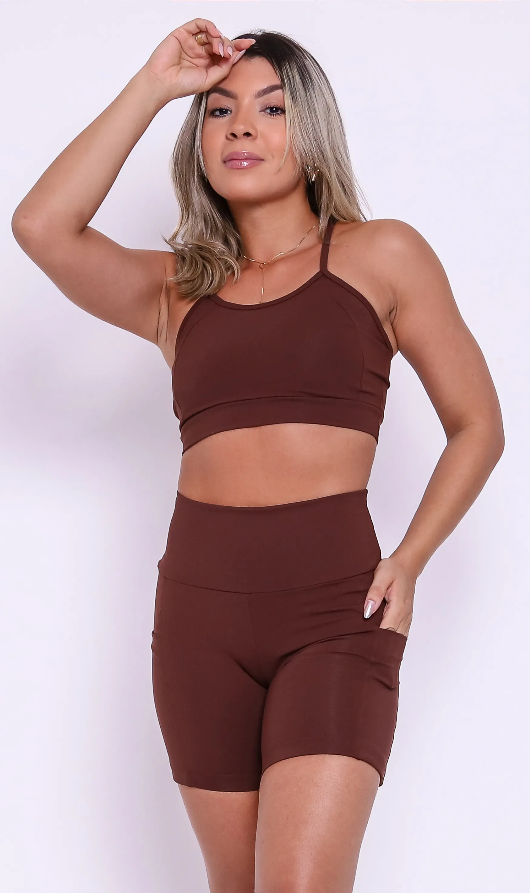 SET Short   Bra Detox Brown