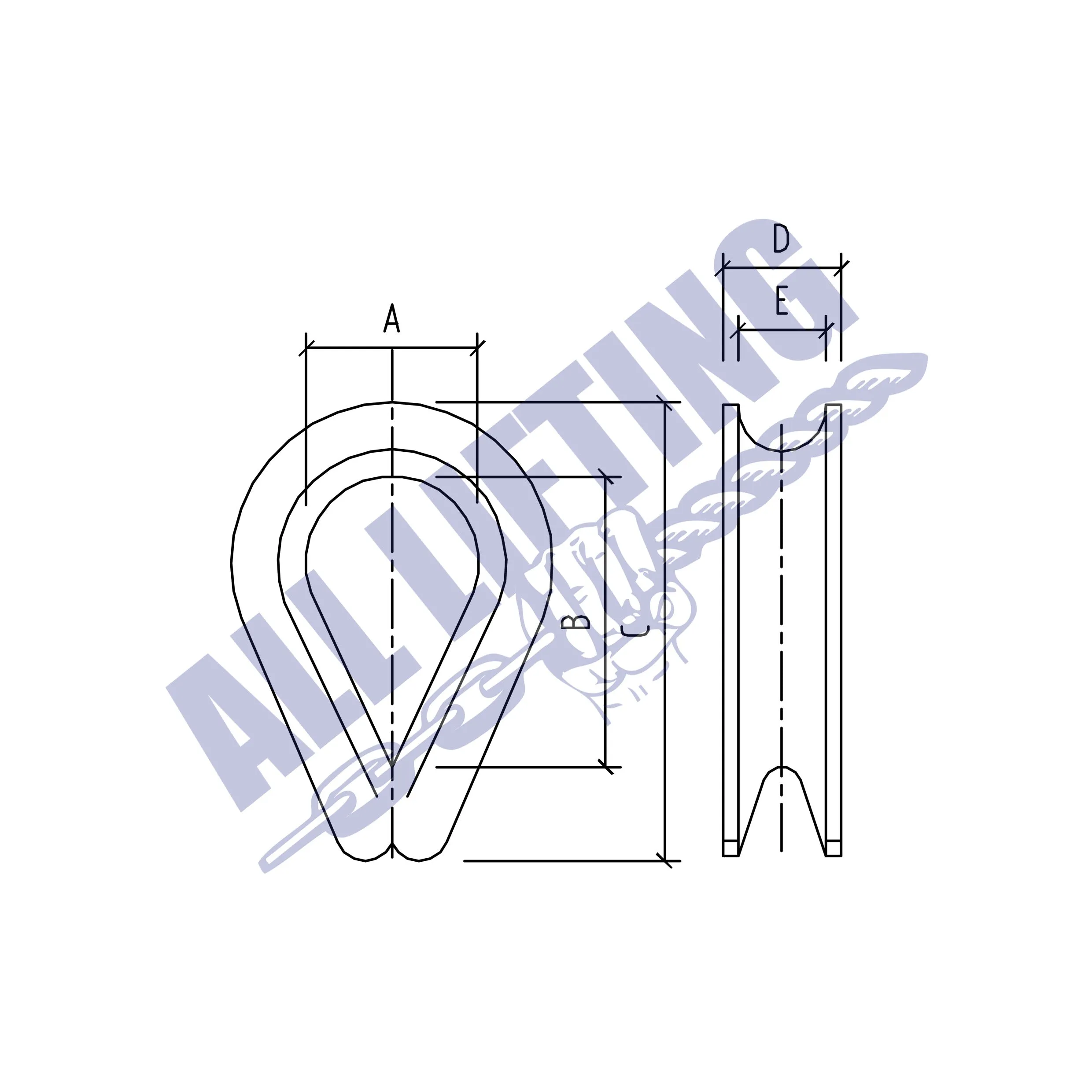 Stainless Steel Heavy Duty Wire Rope Thimble