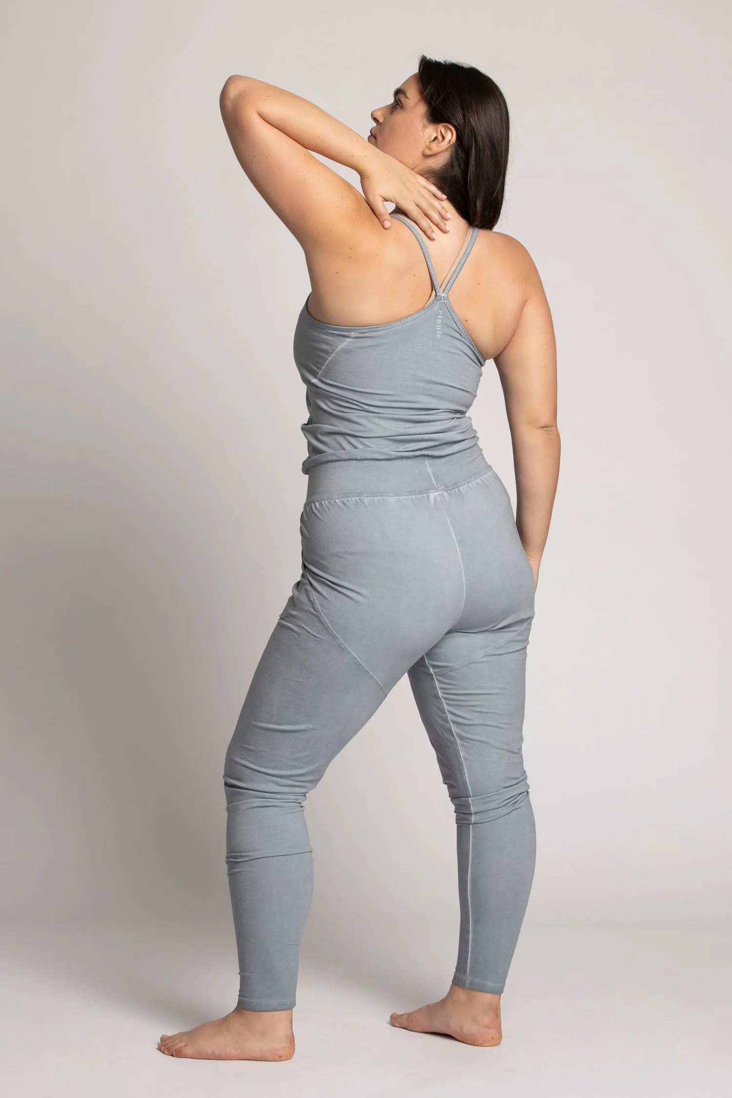 Stonewash Long Yoga Jumpsuit