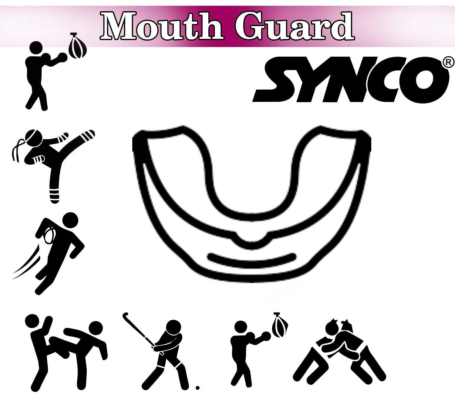 Synco Flavoured Mouth Guard/Gum Shield - for Boxing, MMA, Rugby, Muay Thai, Hockey, Judo, Karate Martial Arts and All Contact Sports| 1 Pc (Orange)