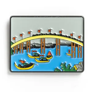 Tenma Bridge in Settsu Province - Pin