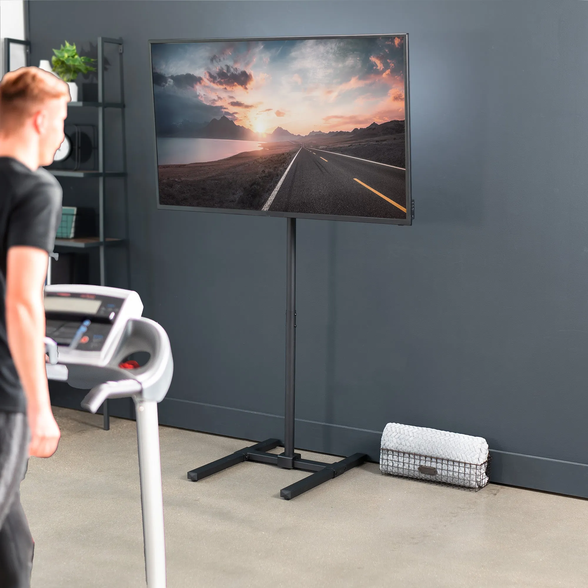 TV Stand for Treadmills & Ellipticals - Up to 65" Screens