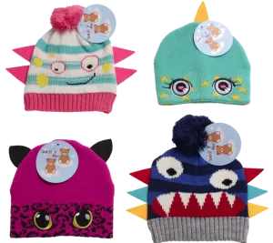 Winter-Hats Kids Monster Design Hats